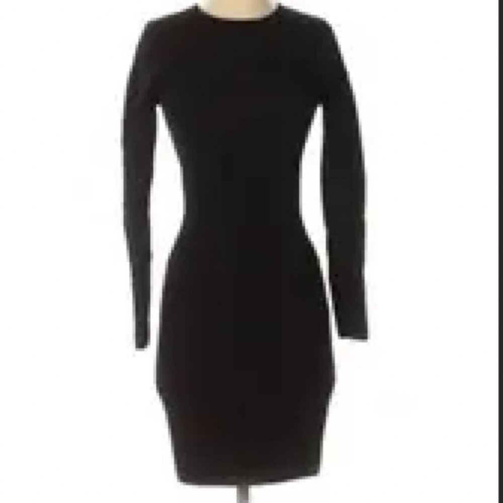 John & Jenn Black/Red Textured Knit Bodycon Dress S/P
